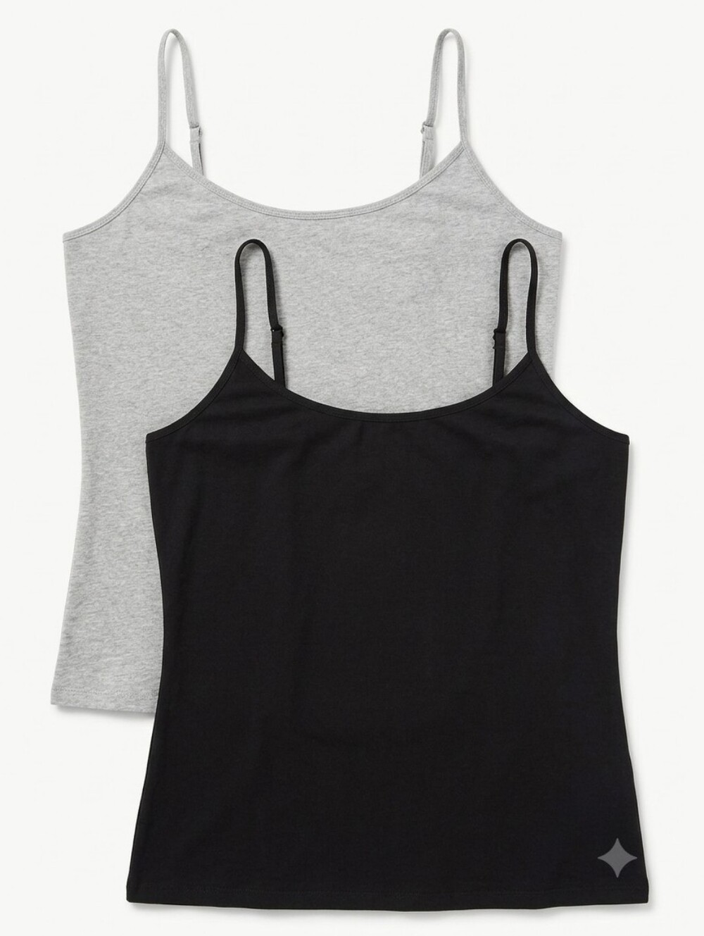 NWOT Set of Two 2 Amazon Essential Camisoles Black & Heather Grey Tank Tops XXL